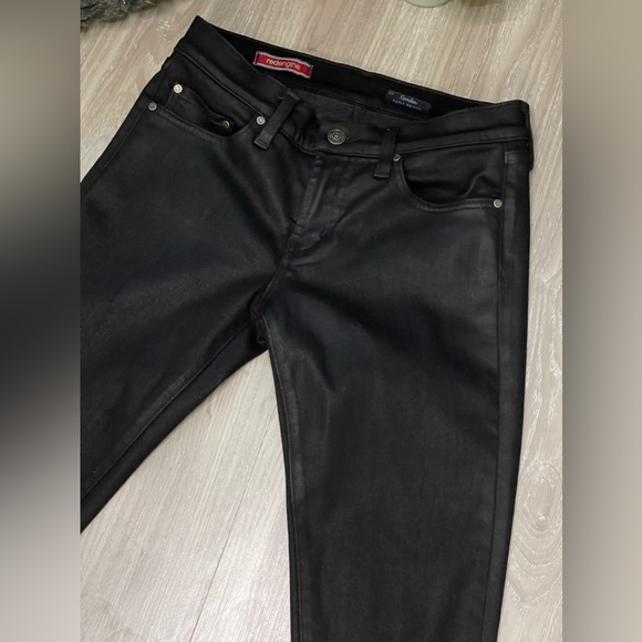 Red Engine Scorcher Black Wax Skinny Jeans - Picture 2 of 10